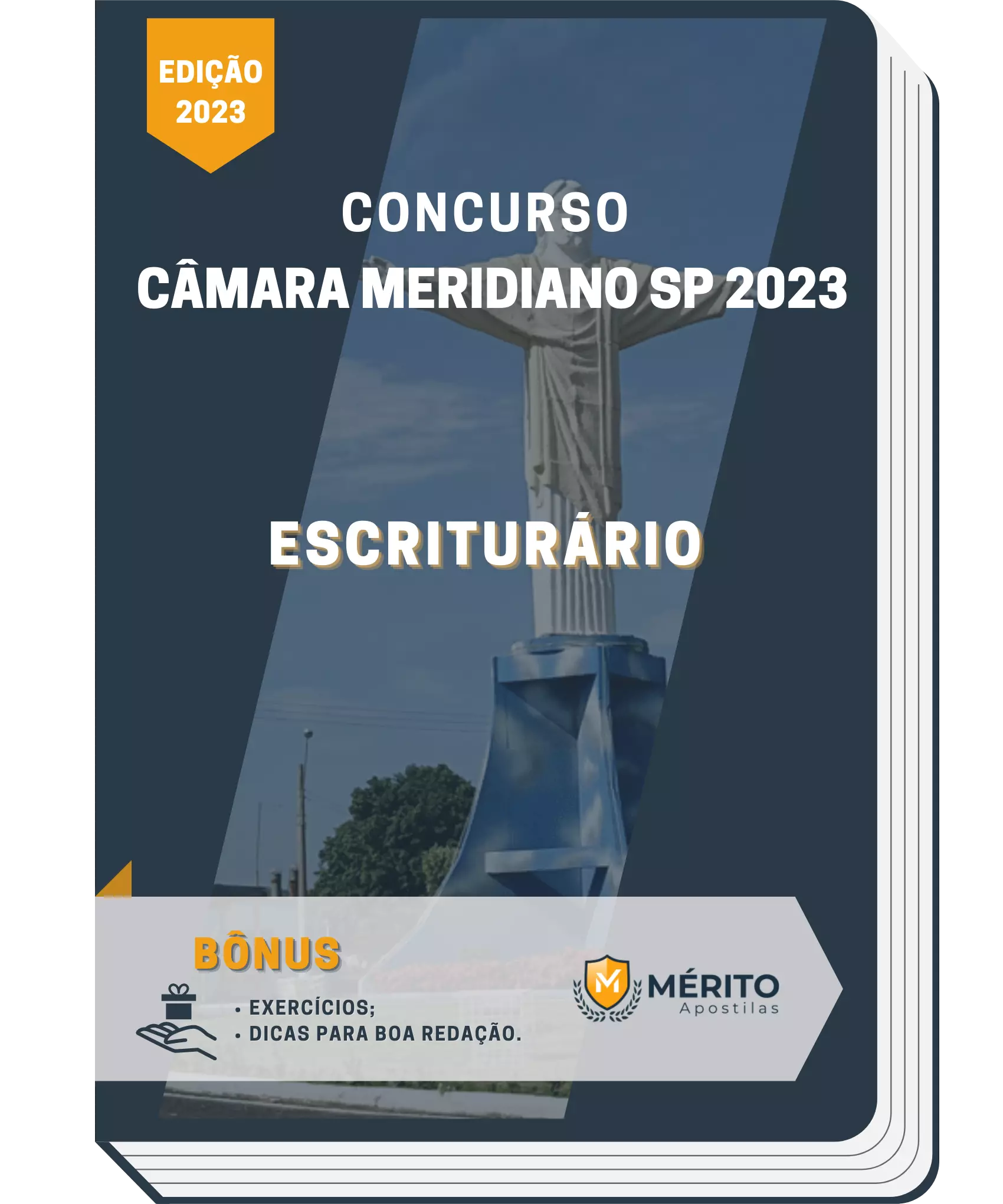 Apostila Escriturário Concurso Câmara Meridiano SP 2023 Mérito Apostilas