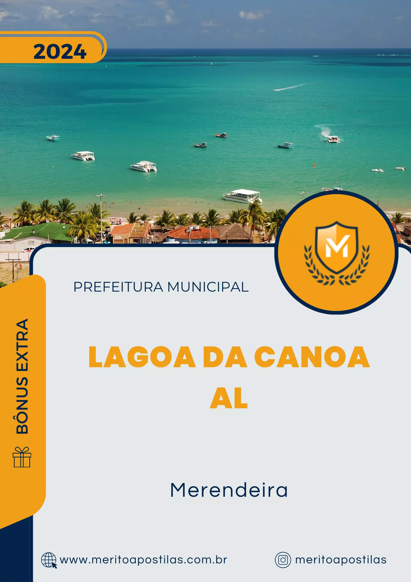 Apostila Merendeira Prefeitura Lagoa da Canoa AL 2024 Mérito Apostilas