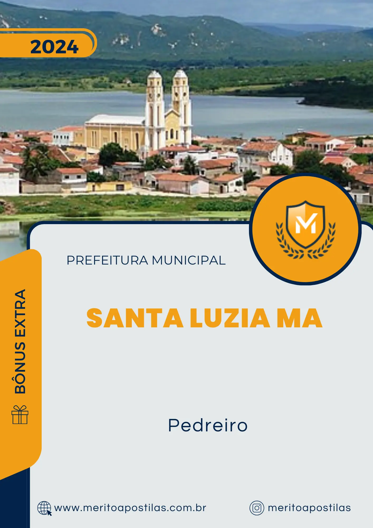 Apostila Pedreiro Prefeitura Santa Luzia MA 2024 Mérito Apostilas