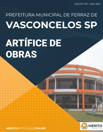 Apostila Artífice de Obras - Pref Ferraz Vasconcelos SP 2021