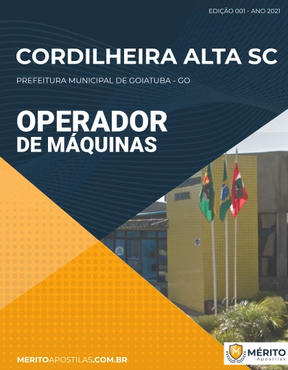 Apostila Operador de Máquinas - Pref Cordilheira Alta - SC 2021