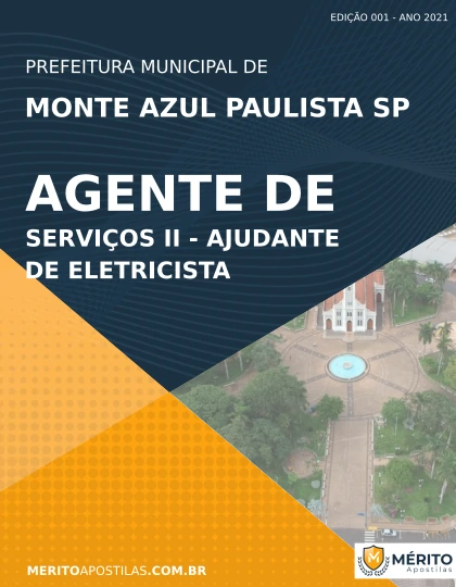 Apostila Ajudante de Eletricista Monte Azul Paulista SP 2021
