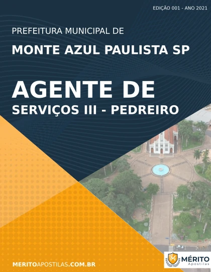 Apostila Pedreiro Monte Azul Paulista SP 2021