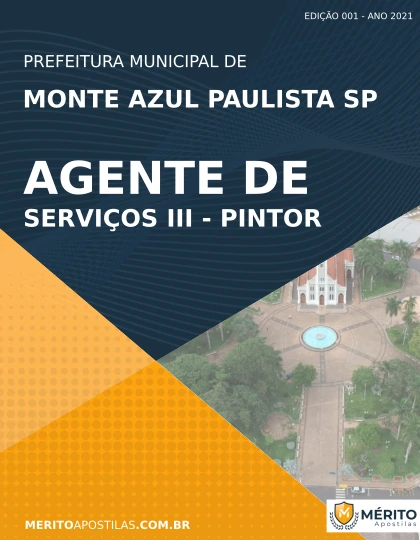 Apostila Pintor Monte Azul Paulista SP 2021