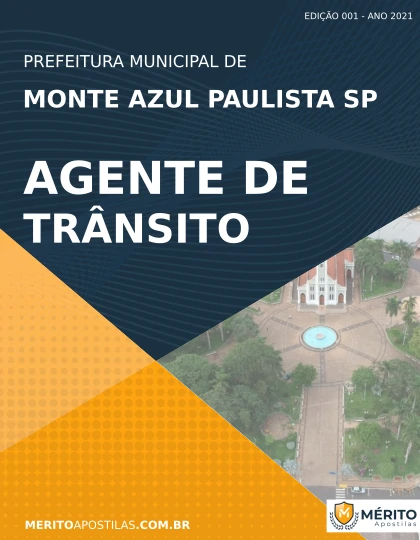 Apostila Agente de Trânsito Monte Azul Paulista SP 2021