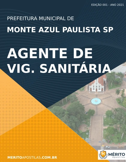 Apostila Agente Vigilância Sanitária Monte Azul Paulista 2021