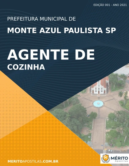 Apostila Agente de Cozinha Monte Azul Paulista 2021