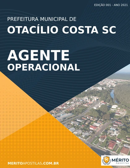 Apostila Agente Operacional Pref Otacílio Costa SC 2021