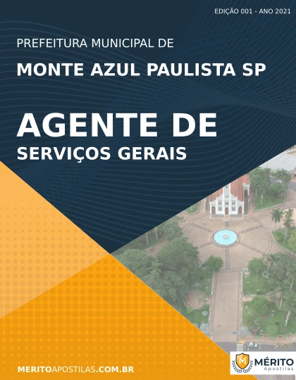 Apostila Agente de Serviços Gerais Monte Azul Paulista 2021