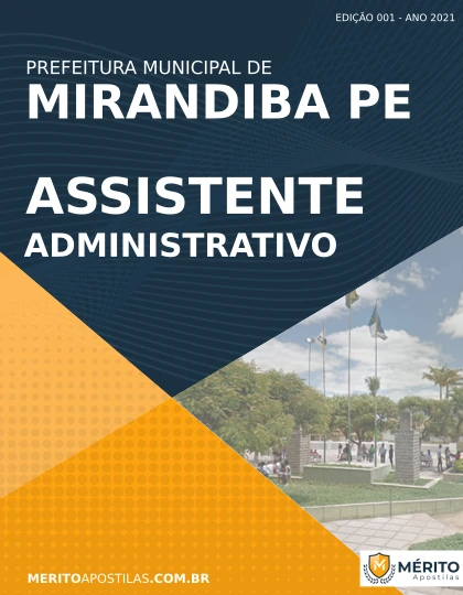 Apostila Assistente Administrativo Pref Mirandiba PE 2021