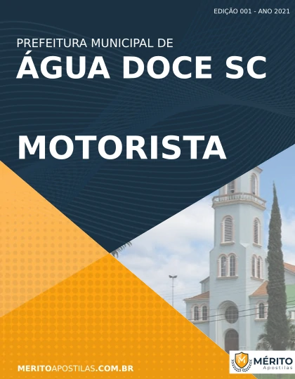 Apostila Motorista Água Doce SC 2021