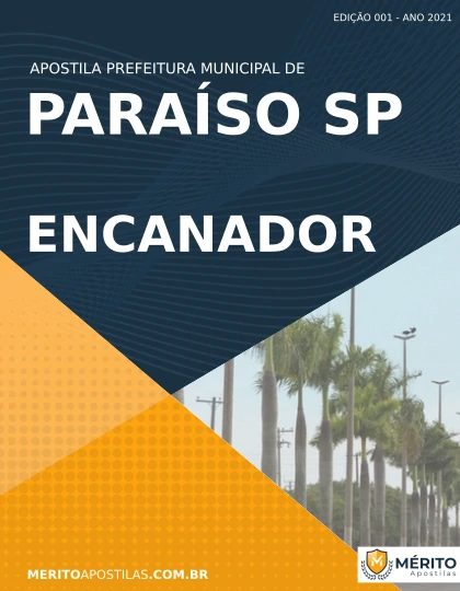 Apostila Encanador Concurso Prefeitura de Paraíso SP 2021