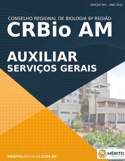 Apostila Auxiliar de Serviços Gerais Concurso CRBio AM 2021