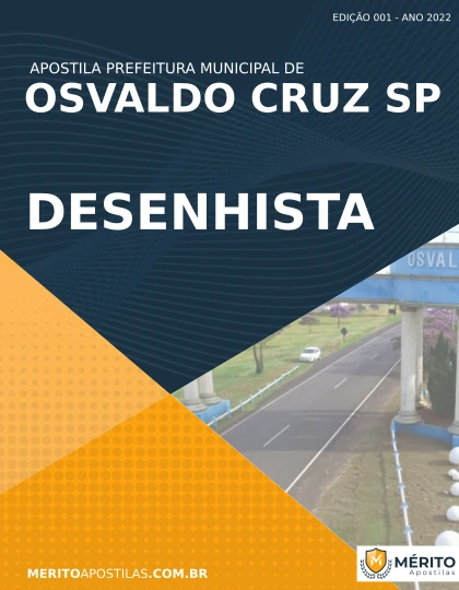 Apostila Desenhista Concurso Osvaldo Cruz SP 2022