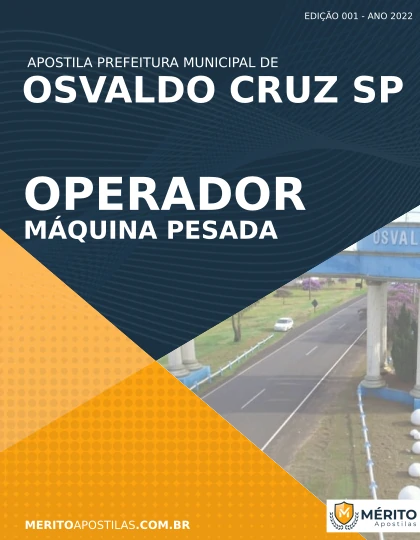 Apostila Operador Máquina Pesada Concurso Osvaldo Cruz SP 2022