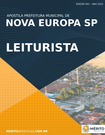 Apostila Leiturista Concurso Nova Europa SP 2022