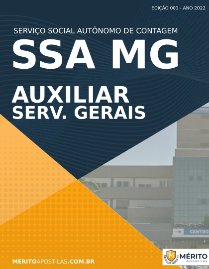 Apostila Auxiliar Serviços Gerais SSA Contagem MG 2022