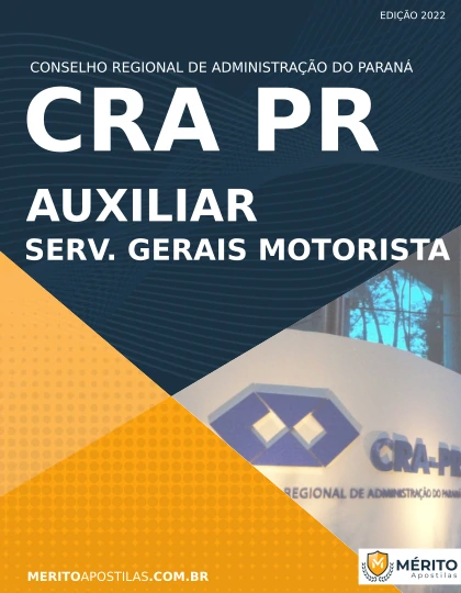 Apostila Aux Serviços Gerais Motorista Concurso CRA PR 2022