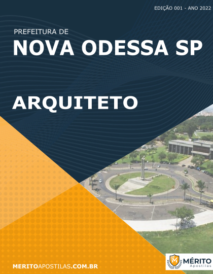 Apostila Arquiteto Pref Nova Odessa SP 2022