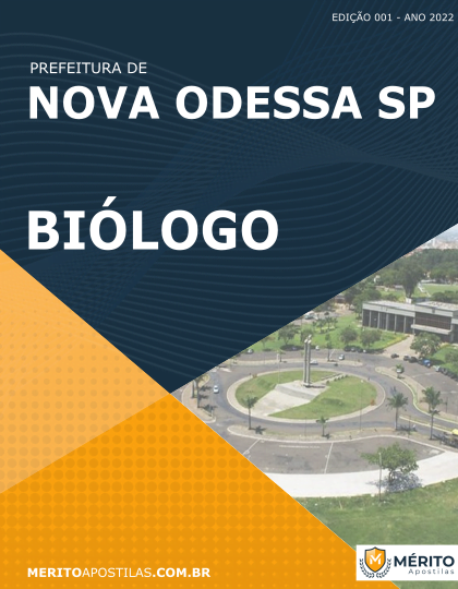 Apostila Biólogo Pref Nova Odessa SP 2022