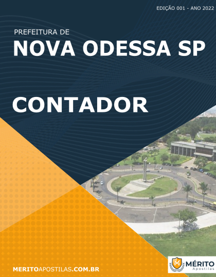 Apostila Contador Pref Nova Odessa SP 2022