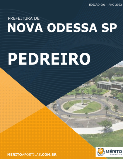 Apostila Pedreiro Pref Nova Odessa SP 2022