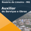 Apostila Auxiliar de Serviços e Obras Prefeitura de Rosário da Limeira MG