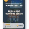 Apostila Auxiliar de Serviços Gerais Pref. Municipal de Bom Sucesso MG