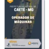 Apostila Operador de Máquinas Prefeitura de Caeté MG