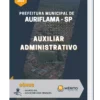 Apostila Auxiliar Administrativo Prefeitura Municipal de Auriflama SP