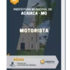 Apostila Motorista Prefeitura de Acaiaca MG