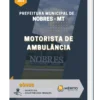 Apostila Motorista de Ambulância Prefeitura de Nobres MT