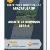 Apostila Agente de Serviços Gerais Prefeitura Municipal de Araçatuba SP