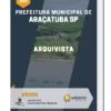 Apostila Arquivista Prefeitura Municipal de Araçatuba SP