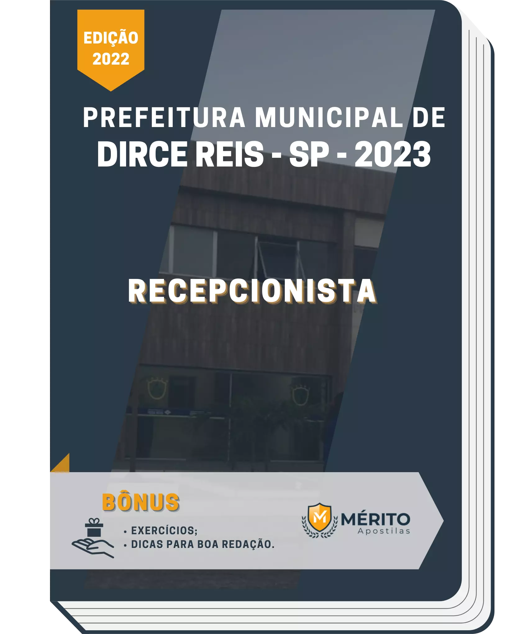 Apostila Recepcionista Pref Municipal de Dirce Reis SP 2023