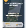 Apostila Operador de Máquinas Pesadas Prefeitura Municipal Britânia GO