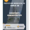 Apostila Assistente Administrativo Prefeitura Municipal Capela SE 2023