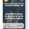 Apostila Assistente Social do Núcleo de Apoio a Saúde da Família Prefeitura Municipal Ibitiúra de Minas MG