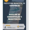 Apostila Auxiliar de Conservação e Manutenção Prefeitura Municipal de Garopaba SC