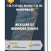 Apostila Auxiliar de Serviços Gerais Prefeitura Municipal de Garopaba SC
