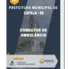 Apostila Condutor De Ambulância Prefeitura Municipal Capela SE 2023