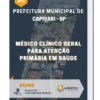Apostila Médico Clínico Geral para Atenção Primária em Saúde Prefeitura de Capivari SP 2023