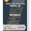 Apostila Motorista Prefeitura Municipal Perdões MG