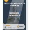 Apostila Motorista Categoria D Prefeitura Municipal Capela SE 2023