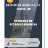 Apostila Operador De Retroescavadeira Prefeitura Municipal Capela SE 2023