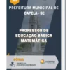 Apostila Professor De Educação Básica Matemática Prefeitura Municipal Capela SE 2023
