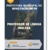 Apostila Professor de Língua Inglesa Municipal Novo Itacolomi PR