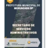 Apostila Secretário de Serviços Administrativos Prefeitura Municipal Morungaba SP