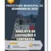 Apostila Analista de Licitações e Contratos Prefeitura de Schroeder SC 2023