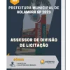 Apostila Assessor de Divisão de Licitação Prefeitura de Holambra SP 2023